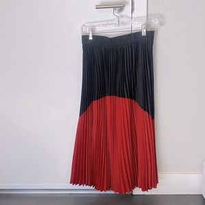 Zara pleated midi skirt